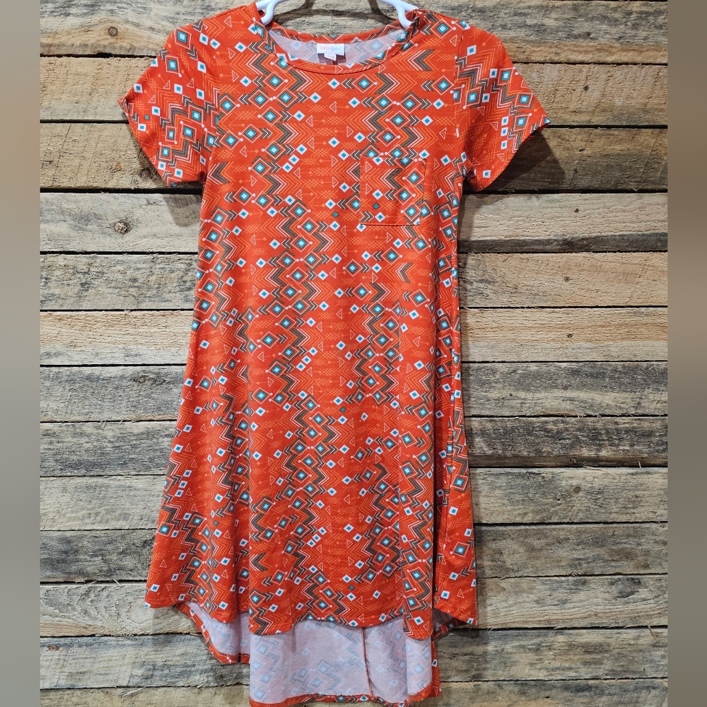 LuLaRoe size‎ extra small dress Aztec like pattern great condition